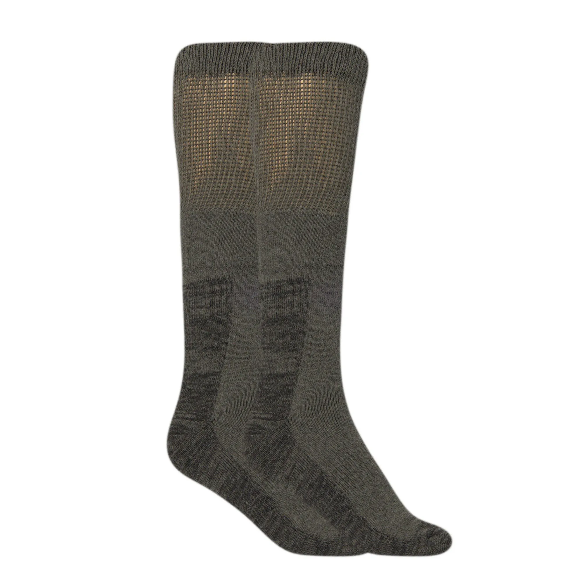 1 Pair Men's Over The Calf Tactical Socks Cushioned Military Boot Socks Size 6-12