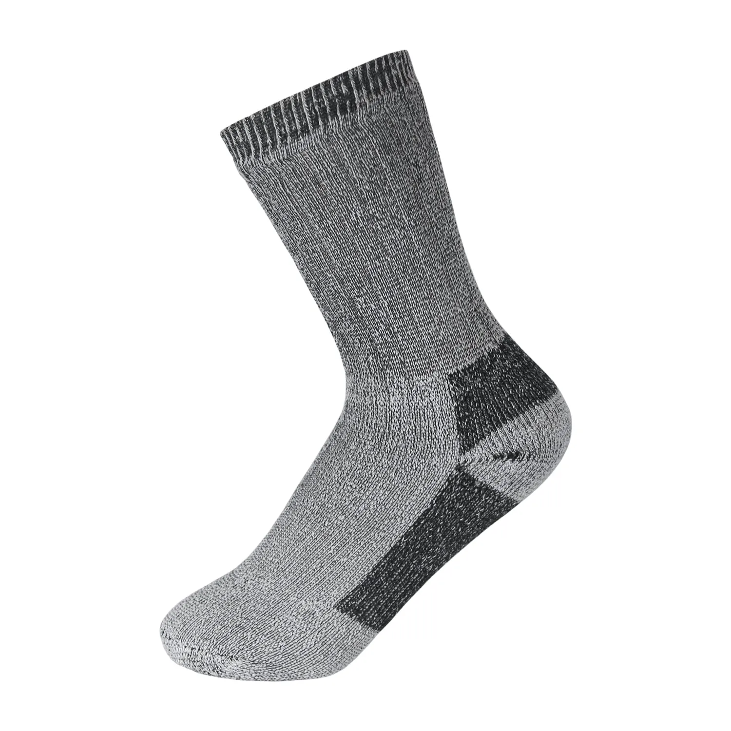 6 Pairs of Kids Merino Wool Thermal Hiking Winter Socks, Grey