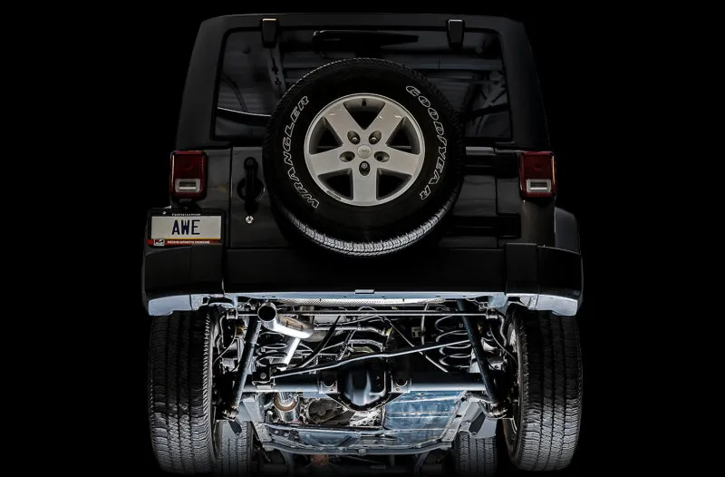 AWE Trail Edition Cat-Back Exhaust (Single Turn-Down Exit): Jeep Gladiator 3.6L V6 2020 - 2024