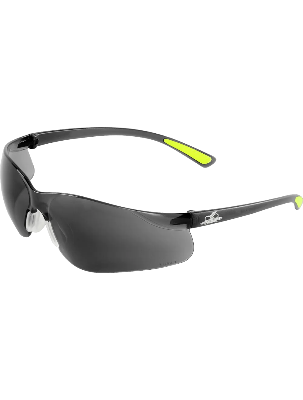 Bass™ Smoke Anti-Fog Lens, Frosted Black Frame Safety Glasses - BH2143AF