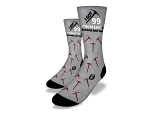 Battle Royale 99 Problems Socks, Grey, One Size (7-13)