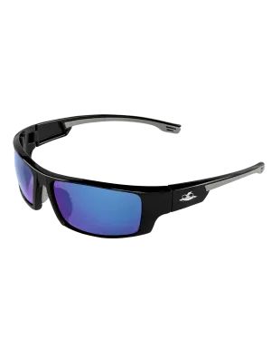 Bullhead Safety Dorado, Polarized Blue Mirror Safety Glasses BH95129PFT