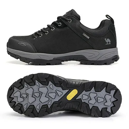 CAMEL Men Genuine Leather Hiking Shoes Outdoor Sneaker Waterproof