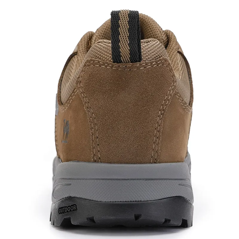 CAMEL Men Genuine Leather Hiking Shoes Outdoor Sneaker Waterproof