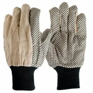 Cotton Canvas Gloves, Dotted, Men's L, 3-Pk.