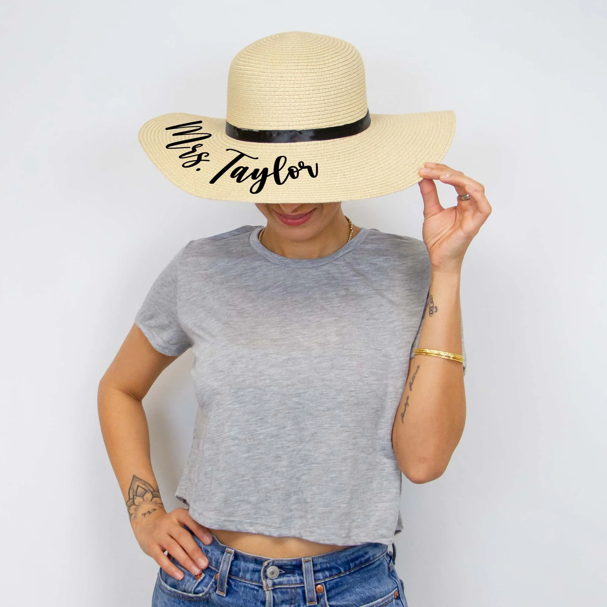 Custom Sun Hat for Brides