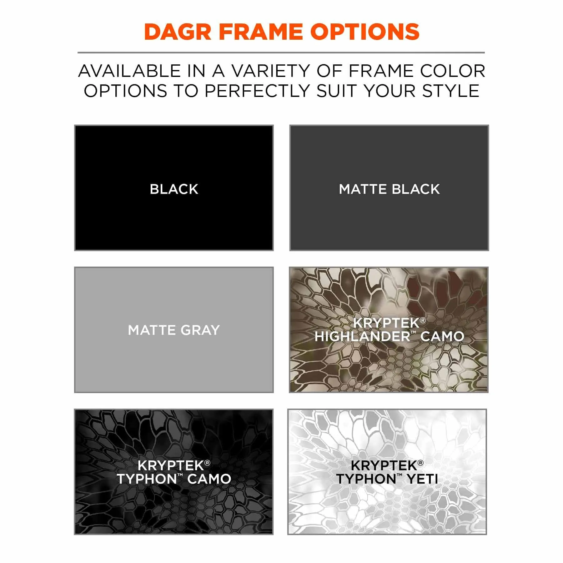 Ergodyne 52480 DAGR In/Outdoor Lens Matte Black Safety Glasses