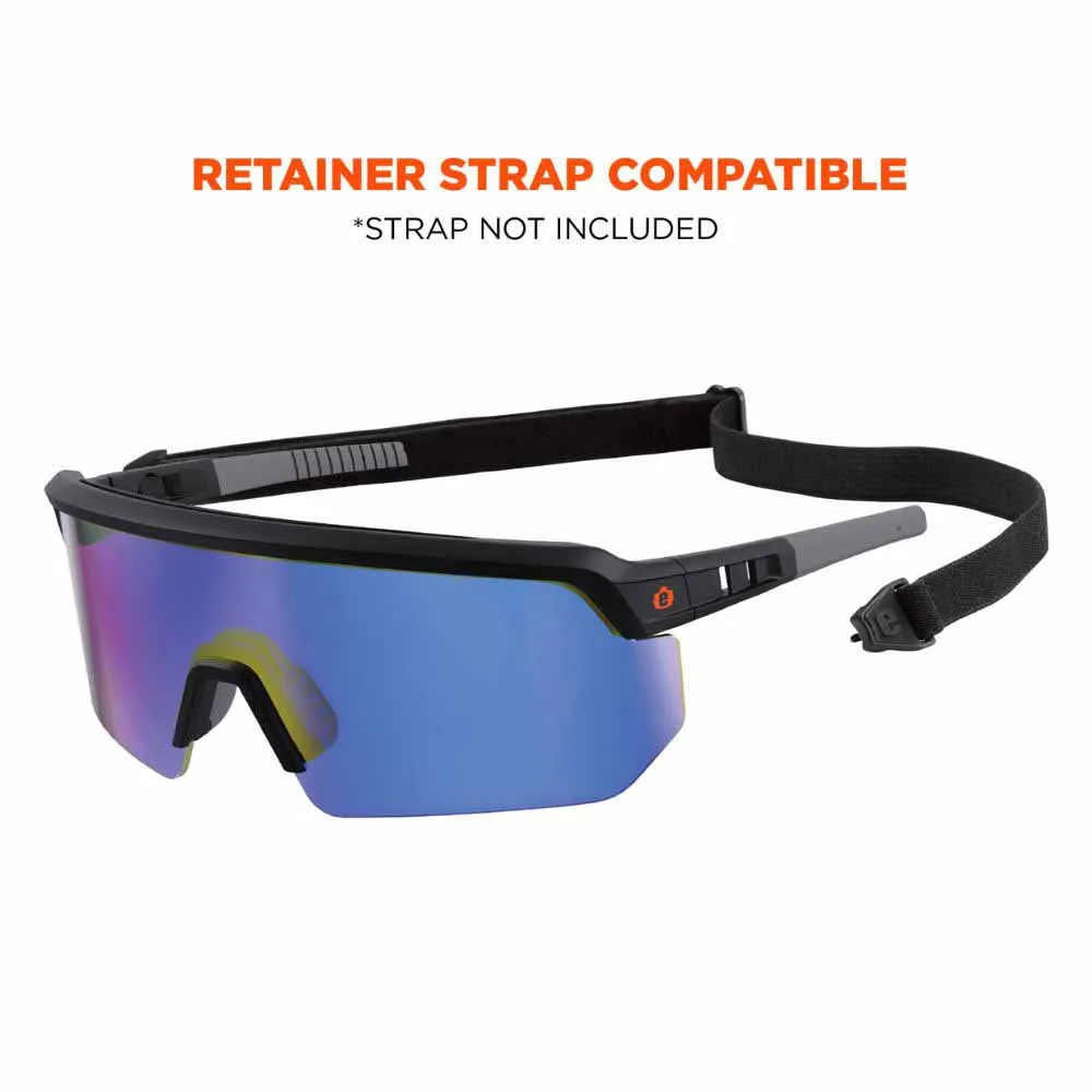 Ergodyne 55008 AEGIR-AFASM Matte Black Frame Blue Mirror Lens Anti Scratch Anti Fog Safety Glasses