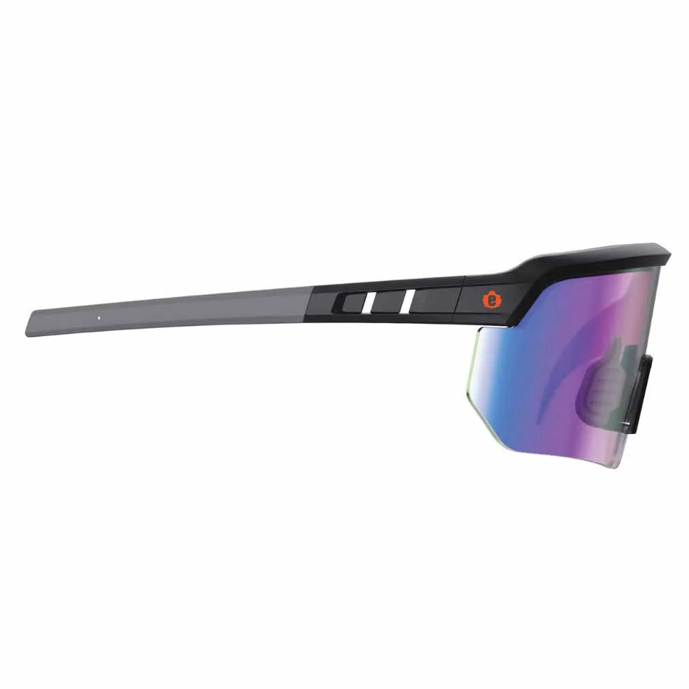 Ergodyne 55008 AEGIR-AFASM Matte Black Frame Blue Mirror Lens Anti Scratch Anti Fog Safety Glasses
