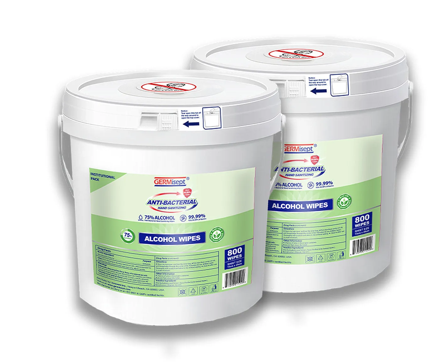 GERMisept Antibacterial Alcohol Wipes Buckets #G01500