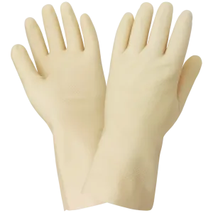 Global Glove & Safety 160 FrogWear® Unlined 16 Mil Latex Fishscale Pattern Grip Unsupported Gloves, 12 Inch