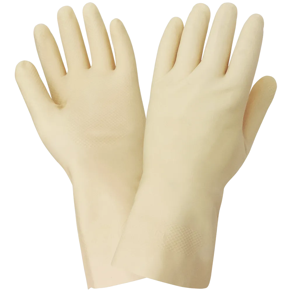 Global Glove & Safety 160 FrogWear® Unlined 16 Mil Latex Fishscale Pattern Grip Unsupported Gloves, 12 Inch