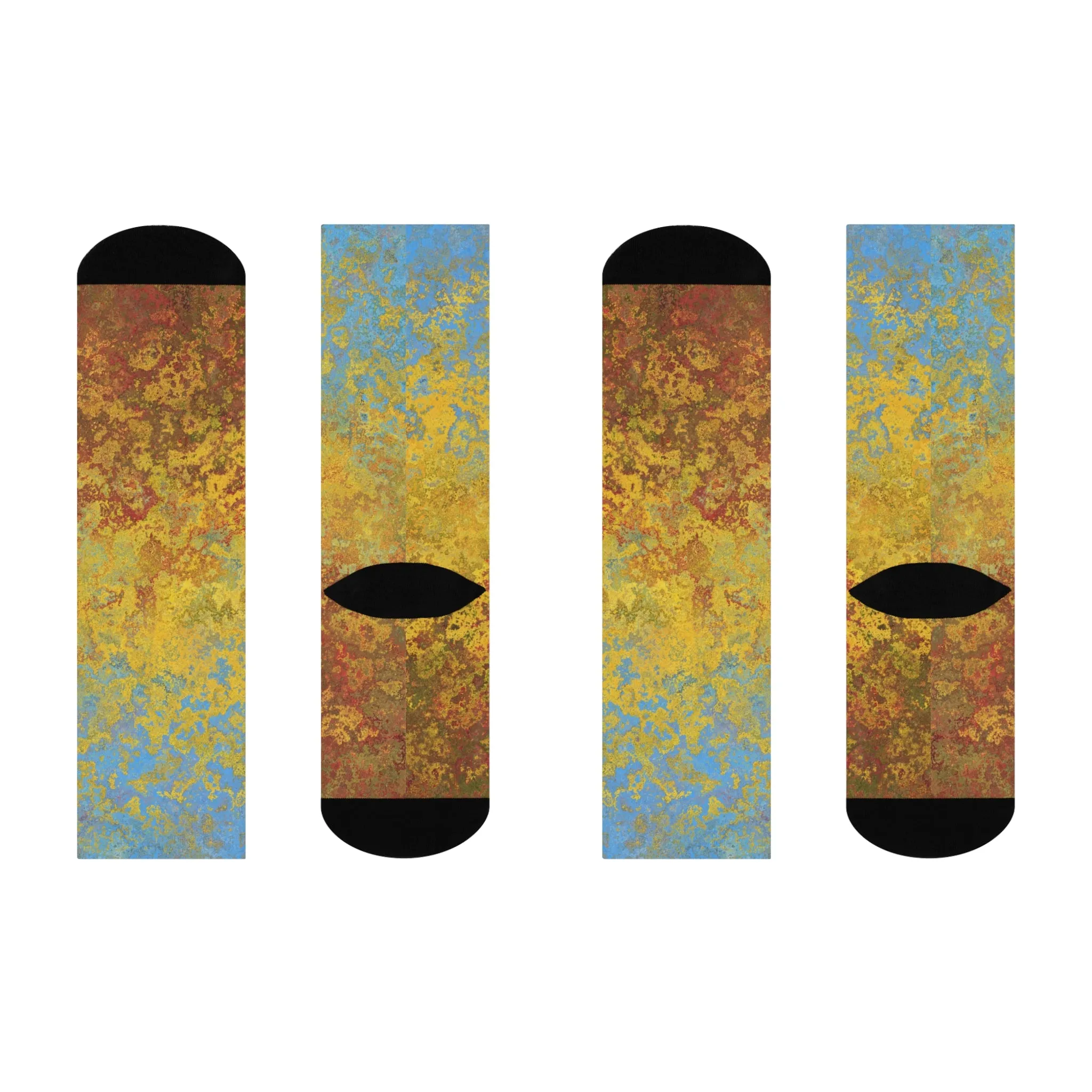 Gold and blue spots - Inovax Cushioned Crew Socks
