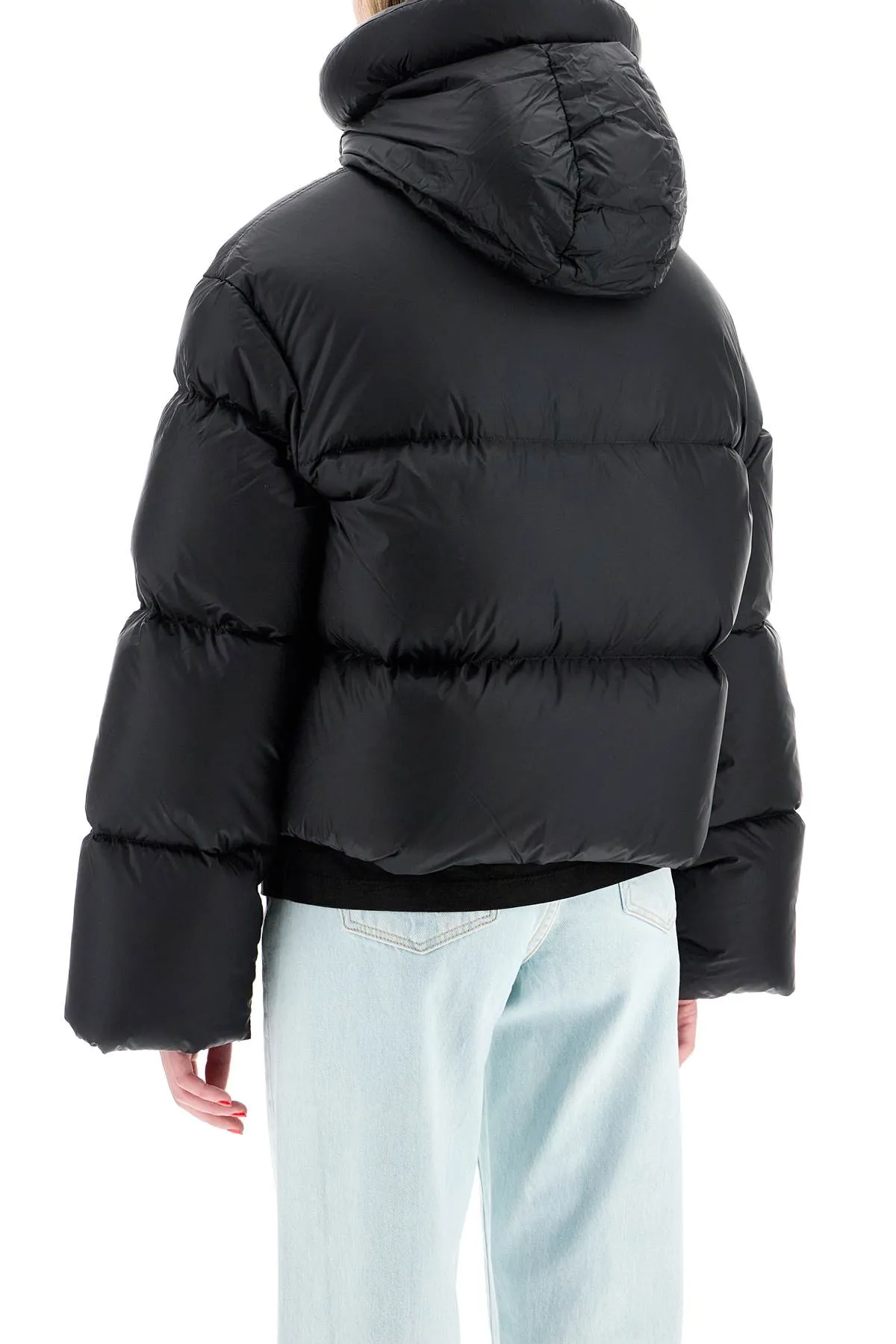 hooded kenny j boxy down jacket KENNY JACKET LEON BLACK