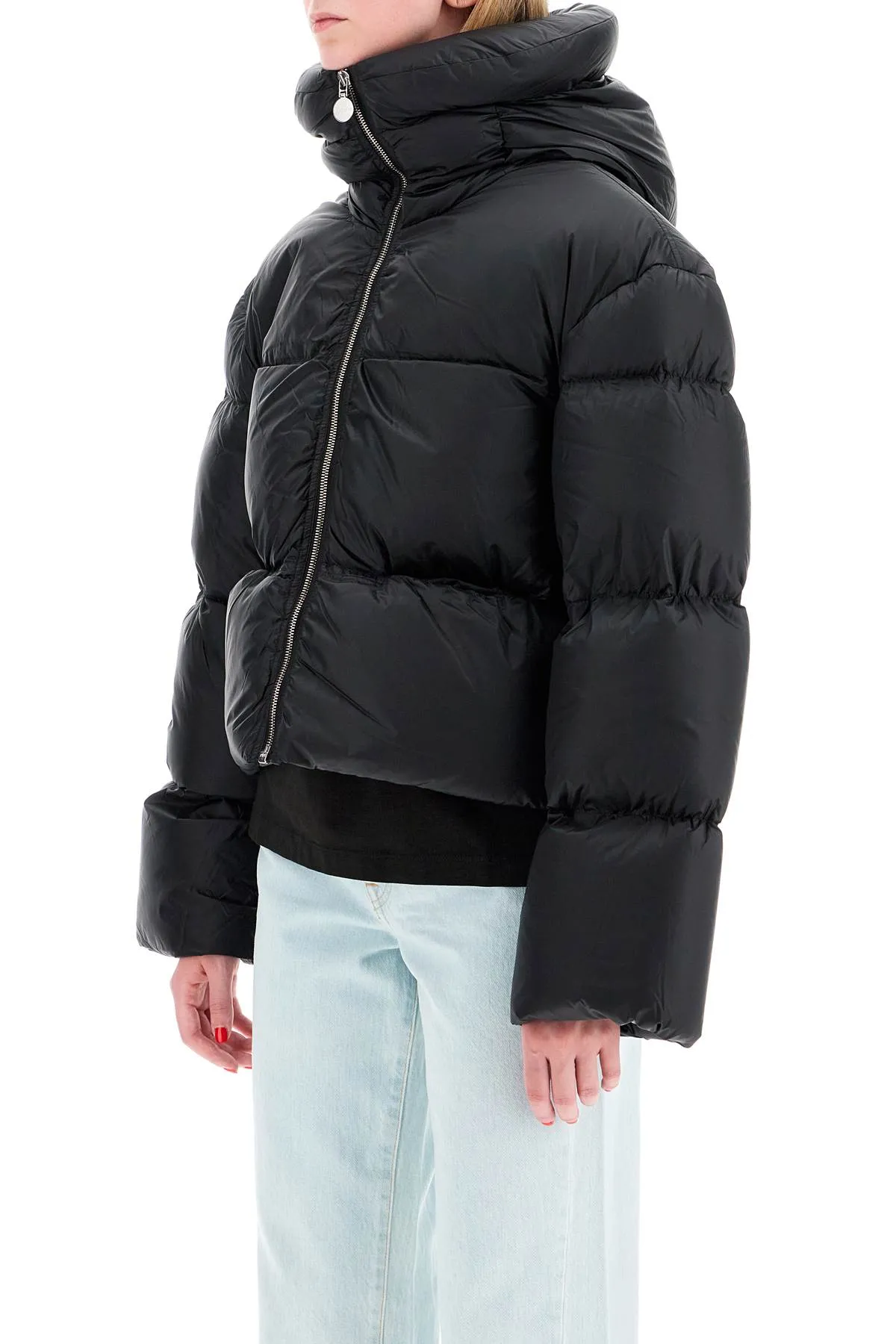 hooded kenny j boxy down jacket KENNY JACKET LEON BLACK