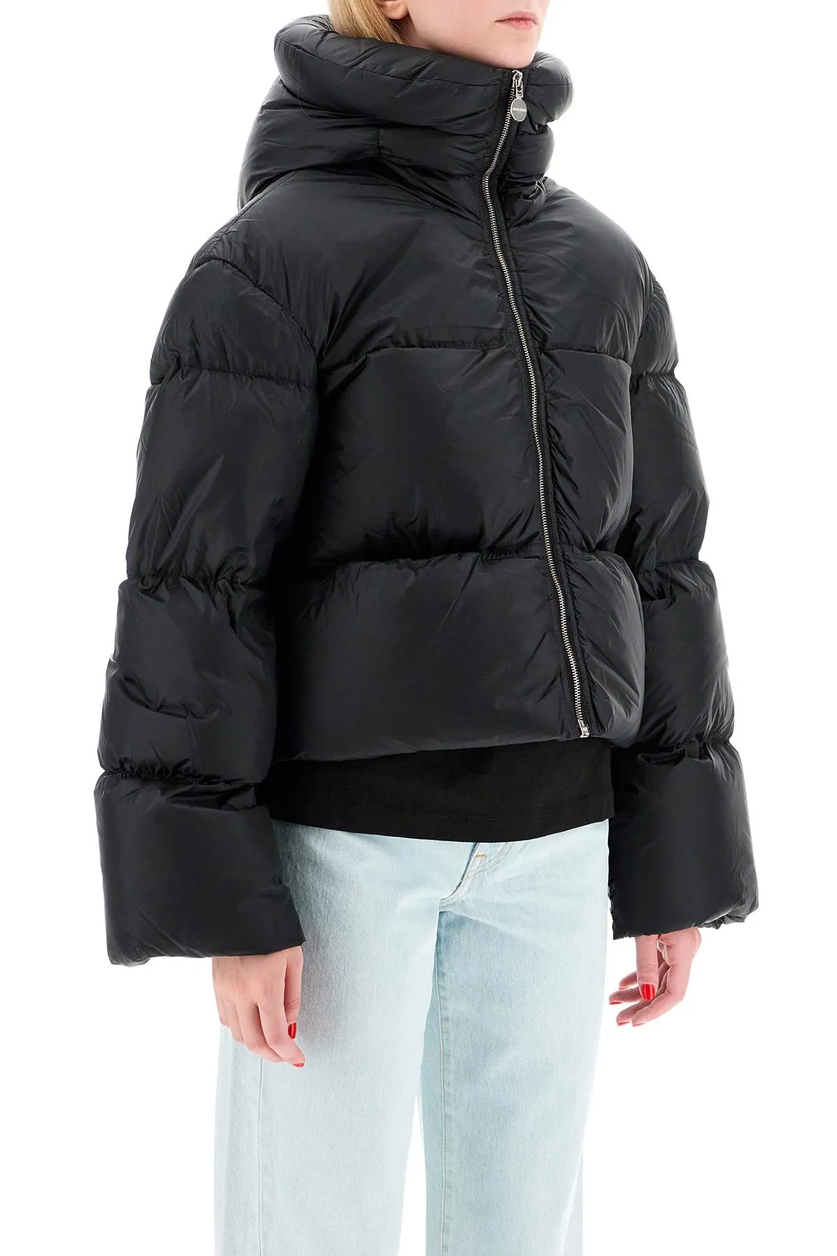 hooded kenny j boxy down jacket KENNY JACKET LEON BLACK