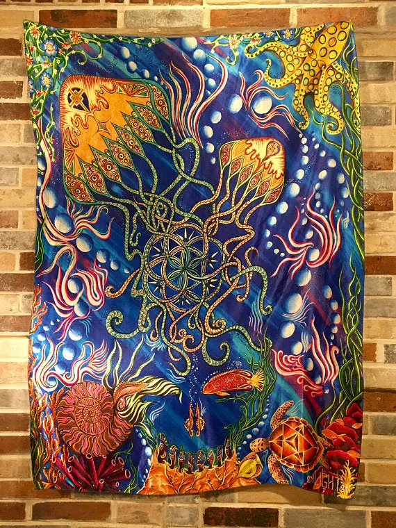 Jellyfishes Garden Tapestry