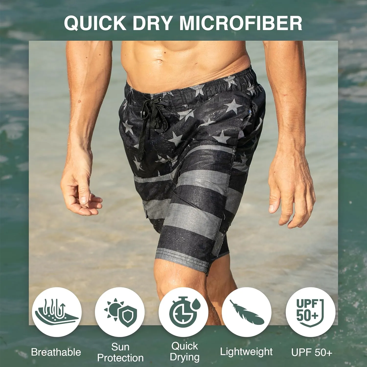 Kanu Surf Men's Infinite Swim Trunks (Regular & Extended Sizes)