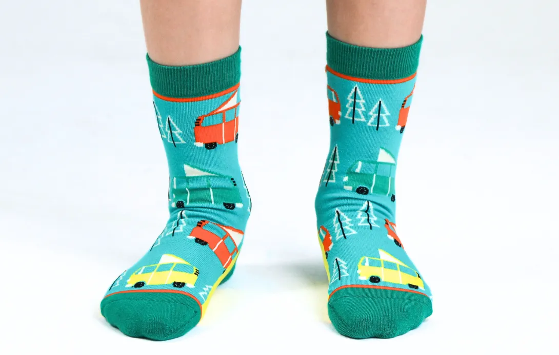 Kids' Cotton Crew Socks, RV There Yet?
