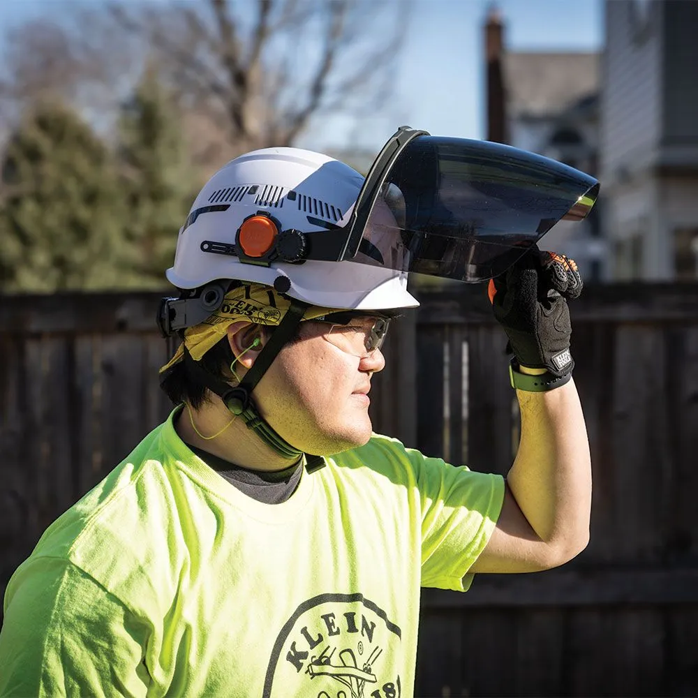 Klein 60473 Face Shield, Safety Helmet and Cap-Style Hard Hat, Gray Tint
