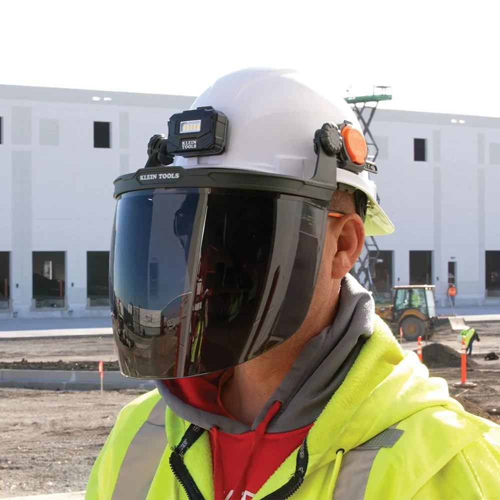 Klein 60473 Face Shield, Safety Helmet and Cap-Style Hard Hat, Gray Tint