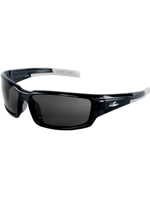 Maki® Smoke Anti-Fog Lens, Crystal Black Frame Safety Glasses - BH1433AF