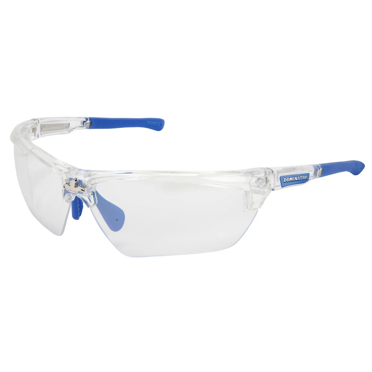 MCR Safety Dominator DM3 Safety Glasses - Blue/Clear Frame - Indoor/Outdoor Lens - DM1329