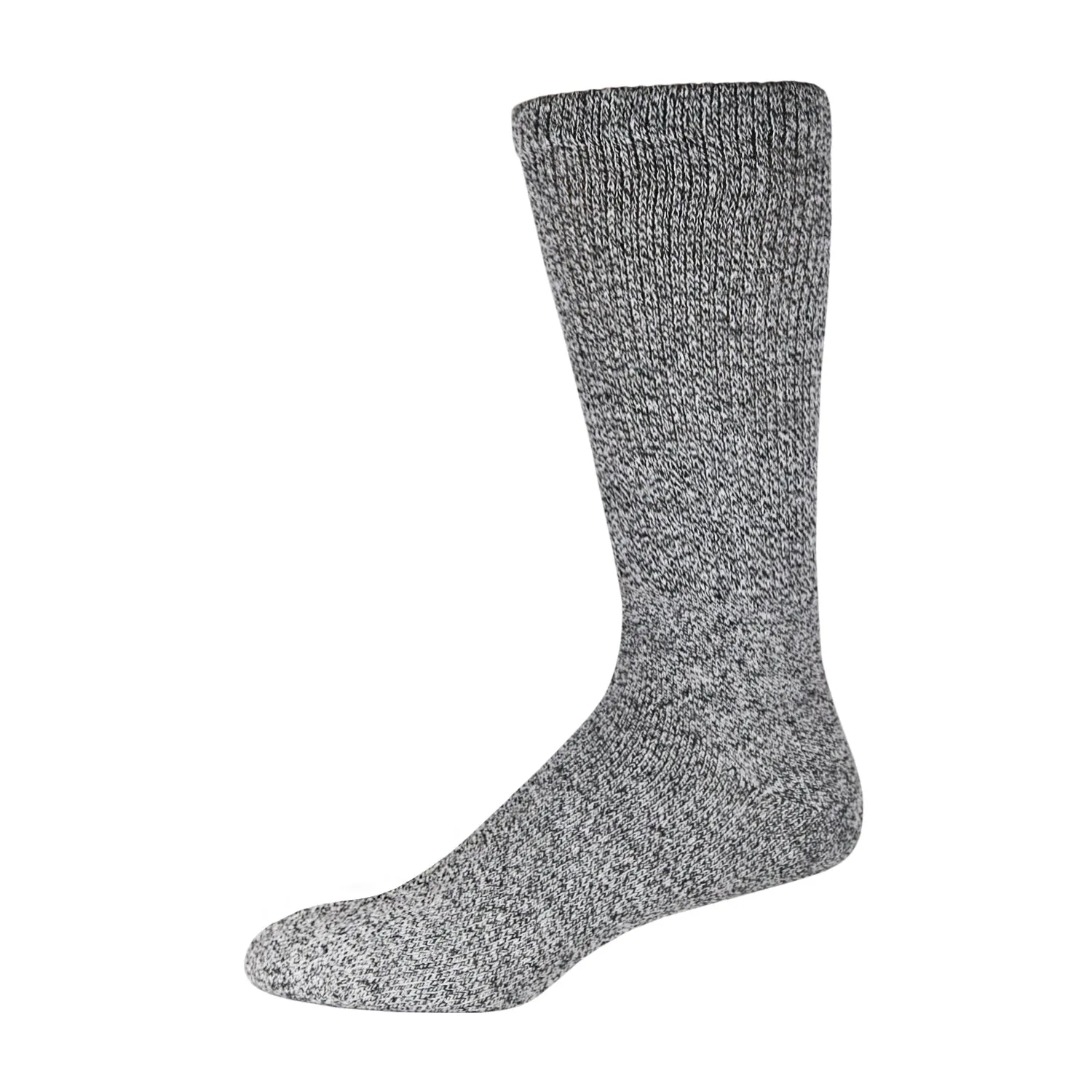 Men's 6 Pairs of Super-Soft Cotton Crew Socks (Marled Heather Grey)