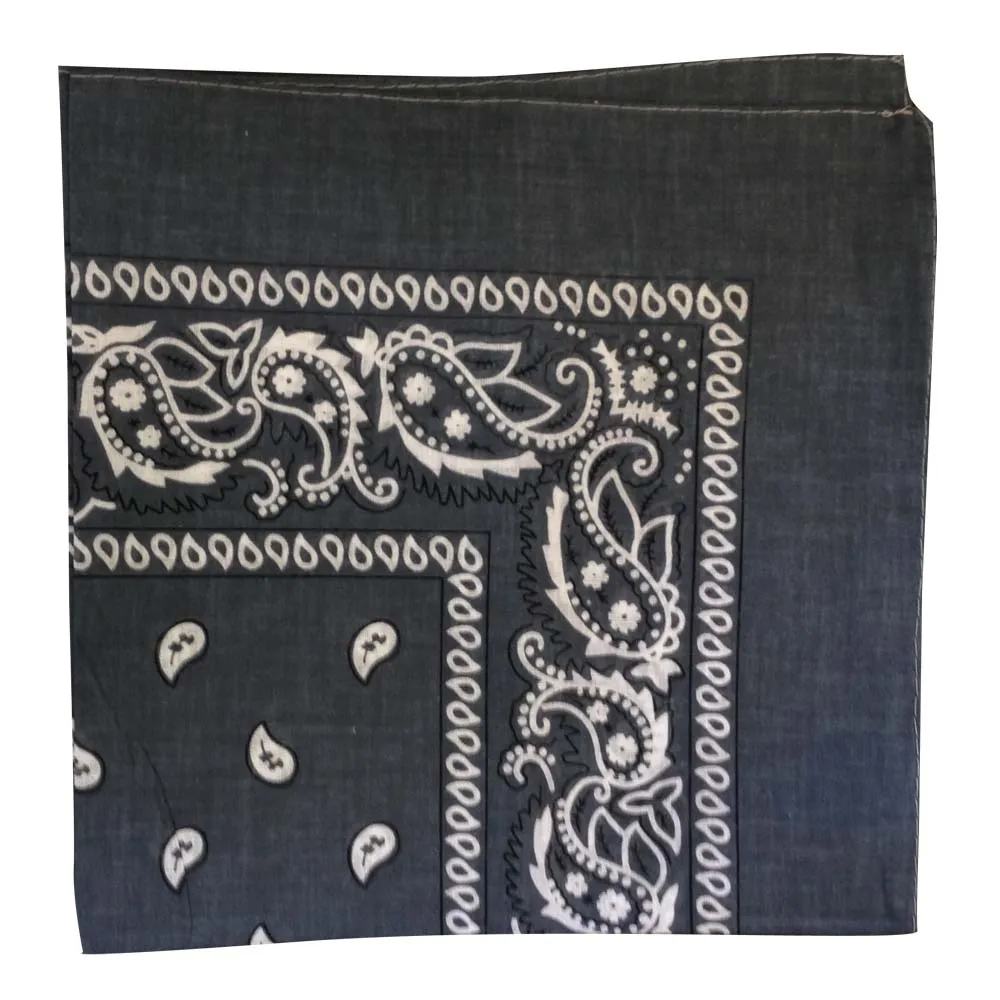 Navy Blue Bandana - Dozen (Paisley)