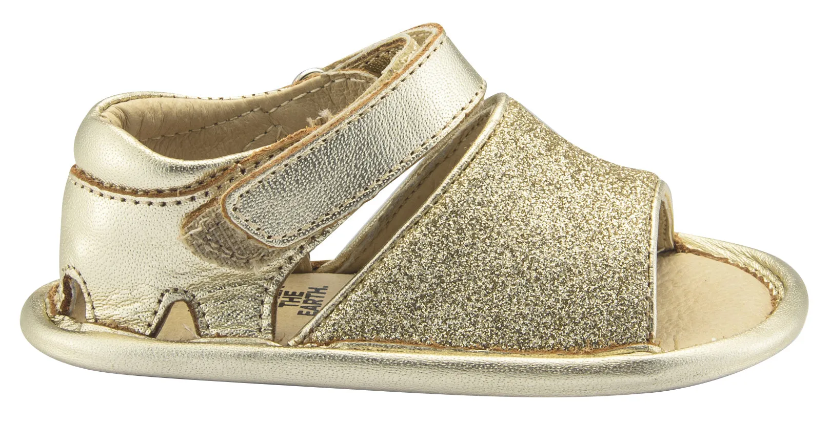 Old Soles Girl's Glam Bub Flexible Rubber First Walker Sandals, Glam Gold