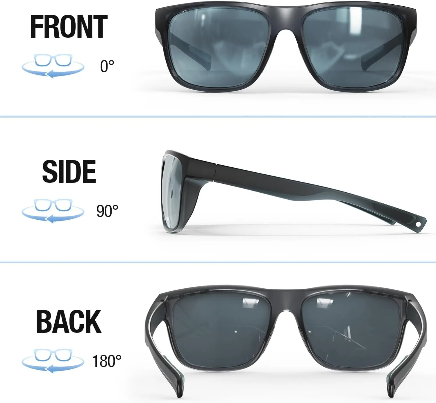 Polarized Sunglasses for Men Women, Idea for Driving Fishing Golf Sport Running Glasses, TR90 Frame UV400 Protection