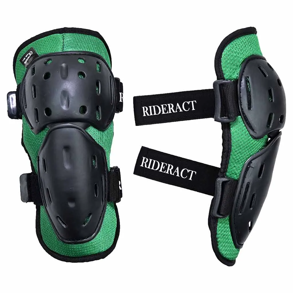 RIDERACT® Adult’s Elbow Protectors SafeMode-v1 Green Motorcycle Armors