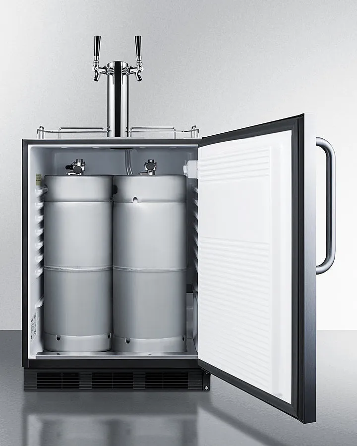 Summit 24" Wide Outdoor Wine Kegerator, ADA Compliant - SBC54OSBIADAWKDTWIN