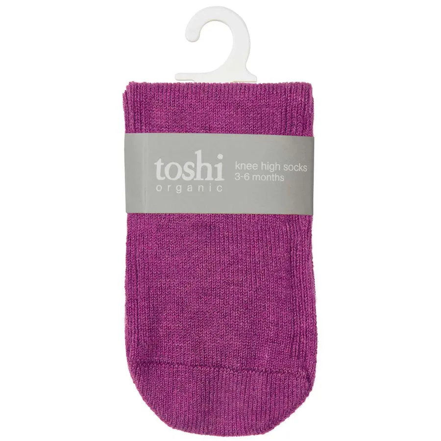 Toshi Organic Knee Dreamtime Socks - Violet