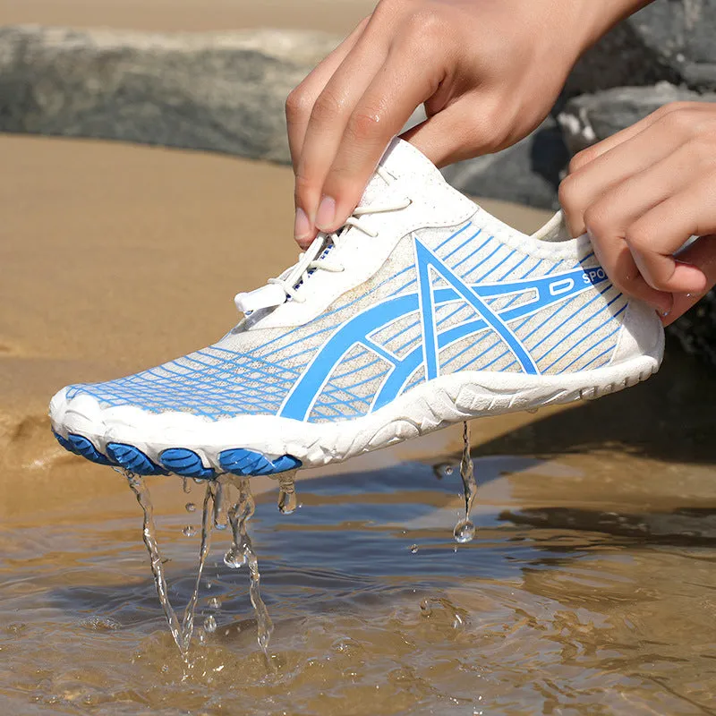 Trail-Ready Mesh Hiking Shoes with Elastic Lock Laces