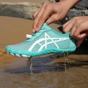 Trail-Ready Mesh Hiking Shoes with Elastic Lock Laces