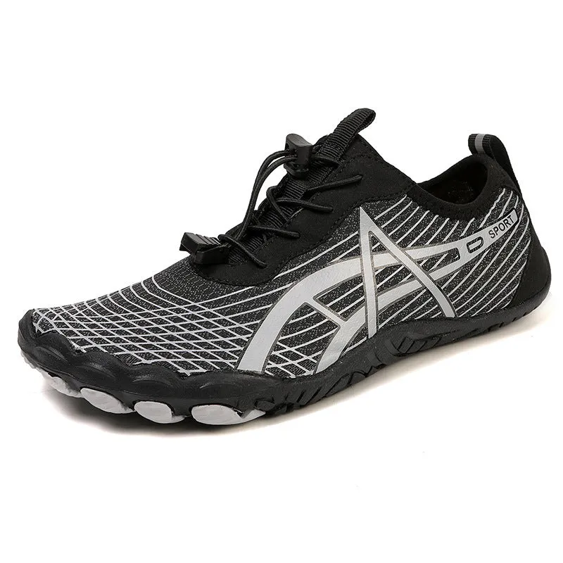 Trail-Ready Mesh Hiking Shoes with Elastic Lock Laces