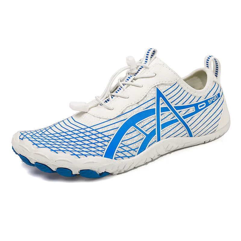 Trail-Ready Mesh Hiking Shoes with Elastic Lock Laces
