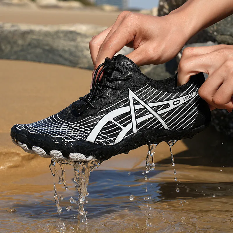 Trail-Ready Mesh Hiking Shoes with Elastic Lock Laces