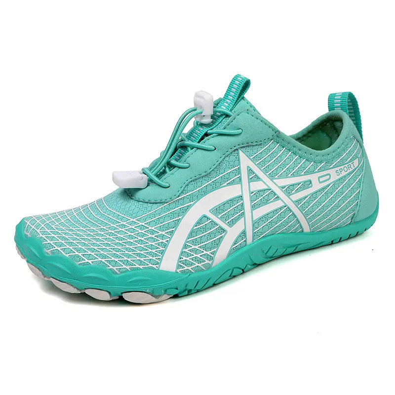 Trail-Ready Mesh Hiking Shoes with Elastic Lock Laces
