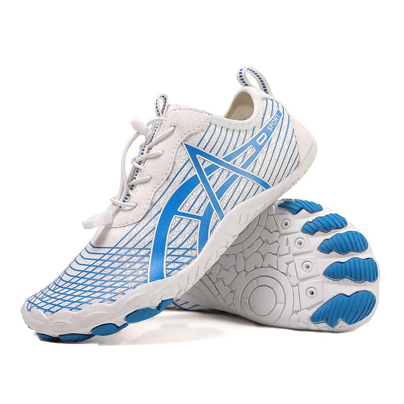 Trail-Ready Mesh Hiking Shoes with Elastic Lock Laces