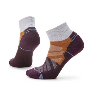 Womens Hike Light Cushion Color Block Pattern Ankle Socks